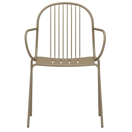 Chaise Diane métal bronze, vue de côté - Diane