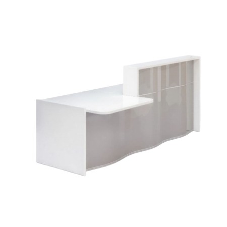 Banque d'accueil avec module bas et tablette intégrée