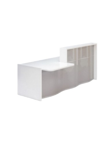 Banque d'accueil avec module bas et tablette intégrée