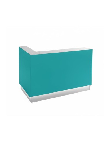 Meuble de réception turquoise avec led intégrée