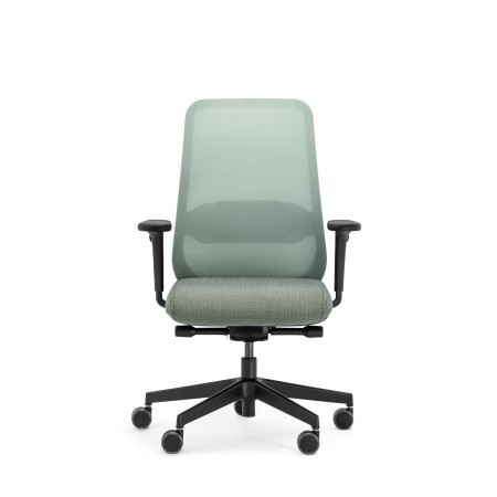 Chaise de bureau ergonomique Belt BE 102 noire avec dossier en maille respirante