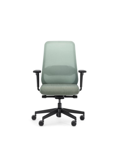 Chaise de bureau ergonomique Belt BE 102 noire avec dossier en maille respirante