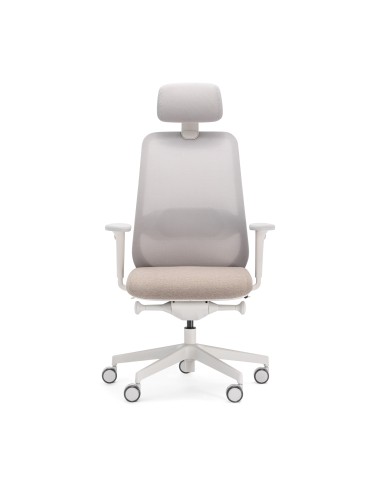 Chaise de bureau ergonomique Belt BE 103 Grey avec appuie-tête réglable