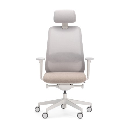 Chaise de bureau ergonomique Belt BE 103 Grey avec appuie-tête réglable