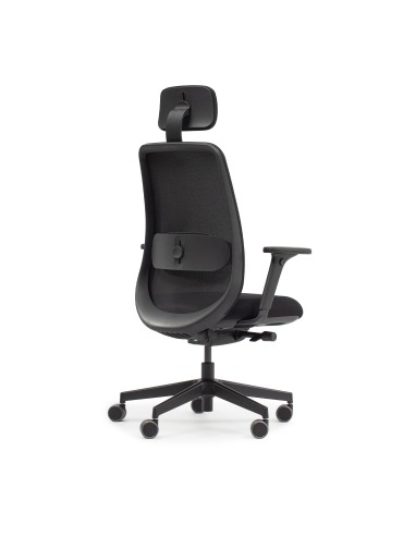 Chaise de direction design noire Belt BE 103 pour bureau professionnel