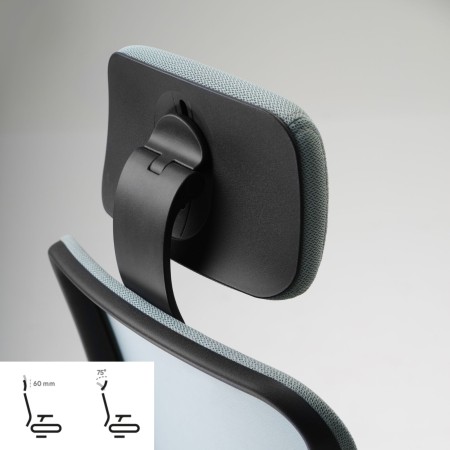 Fiche technique Belt BE 103 Black montrant réglages  d’appuie-tête