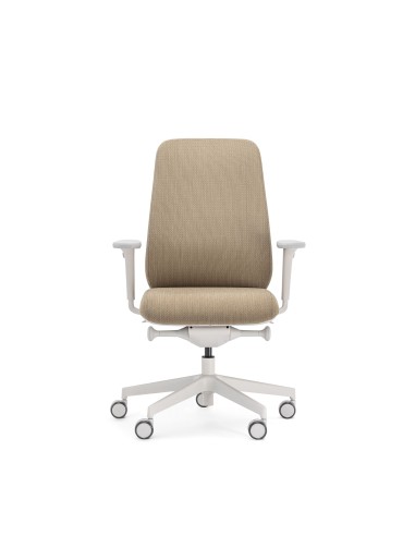 Fauteuil de bureau ergonomique beige avec dossier rembourré Belt BE 1T