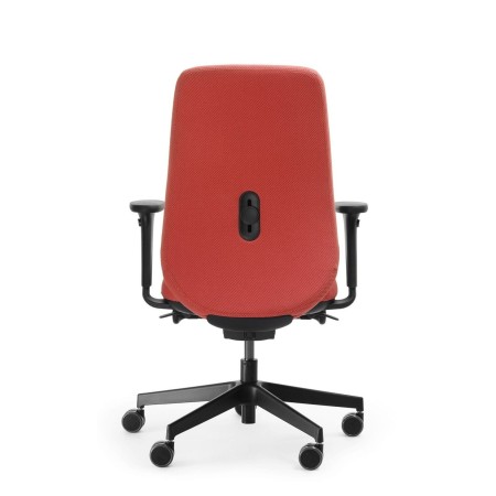 Chaise de travail design noir mat Belt BE 1T2 sur roulettes de dos