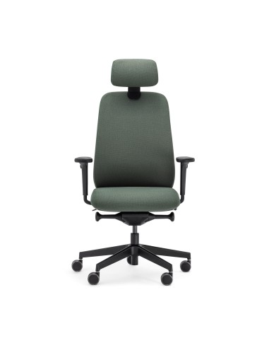 Fauteuil ergonomique noir Belt BE 1T3 avec accoudoirs réglables