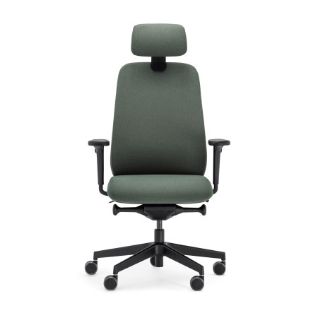 Fauteuil ergonomique noir Belt BE 1T3 avec accoudoirs réglables