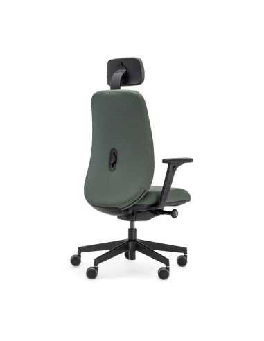 Siège de bureau noir ergonomique avec soutien lombaire et appui tête
