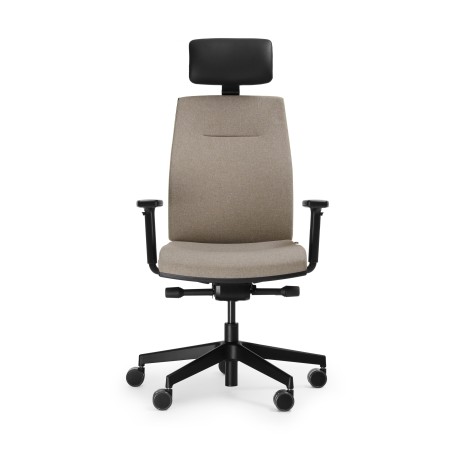 Fauteuil de bureau ergonomique Corr CJ 103 noir avec accoudoirs réglables