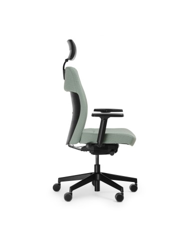 Fauteuil de direction Dual DU 103 noir – assise large et base pivotante robuste