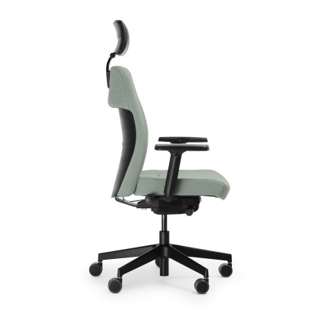 Fauteuil de direction Dual DU 103 noir – assise large et base pivotante robuste