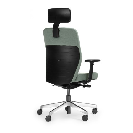 Fauteuil de direction Dual DU 103 noir – dossier appui tête et assise moelleuse