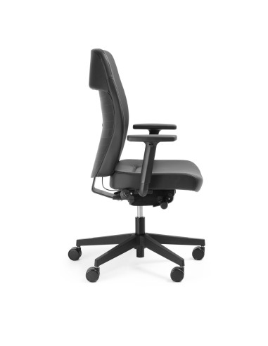 Chaise de bureau ergonomique Dual DU 102 noire – design sobre et professionnel