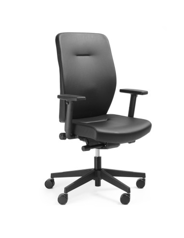Fauteuil de bureau Dual DU 102 noir – vue de trois quarts avant
