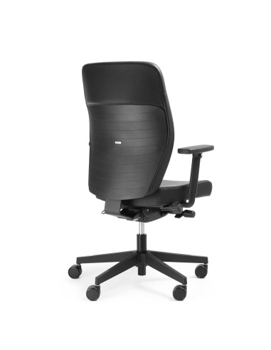 Fauteuil de direction Dual DU 102 noir – assise large et dossier rembourré