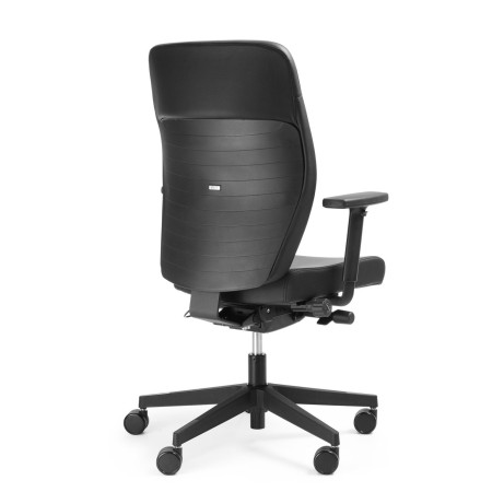 Fauteuil de direction Dual DU 102 noir – assise large et dossier rembourré