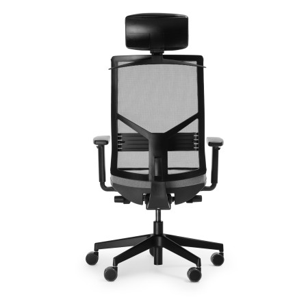 Chaise de bureau ergonomique Eleven EL 103 noire – dossier en maille respirante