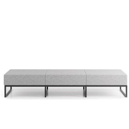 Un canapé modulaire double, combinant deux assises confortables avec un design minimaliste. - Plint