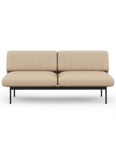 Vue de face du canapé beige, assise spacieuse et dossier confortable. - Fora Office