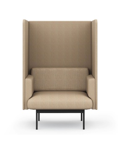 Fauteuil tapissé avec dossier haut et panneaux latéraux pour plus d’intimité. - Fora Office
