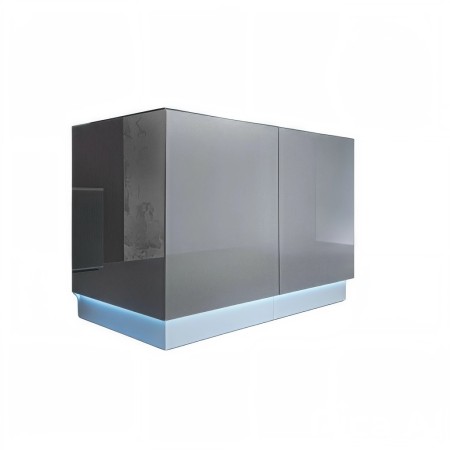 Meuble de réception gris avec led intégrée