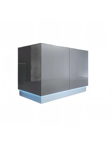 Meuble de réception gris avec led intégrée