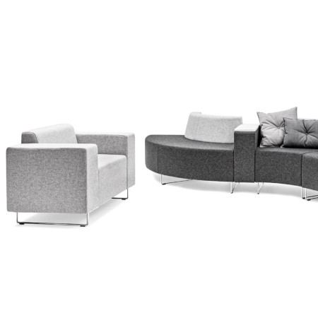 Modules d’assise connectables permettant de créer diverses configurations. - Quadra