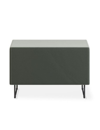 Dosseret tapissé gris conçu pour compléter les assises modulaires. - Quadra