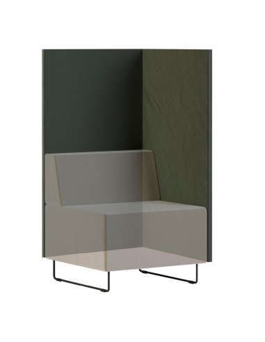 Module individuel combinant tissu bicolore et dossier haut enveloppant. - Quadra