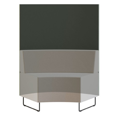 Vue arrière du module d’angle vert et beige. - Quadra