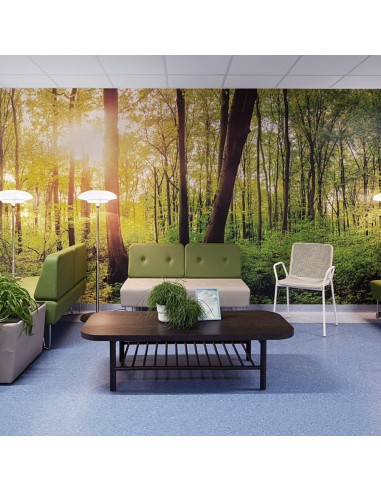 Banquettes vertes modulaires dans un environnement lumineux. - U Floe