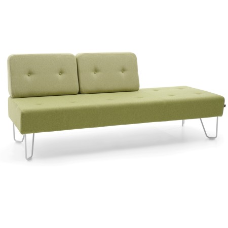 Canapé vert clair asymétrique au design contemporain. - U Floe