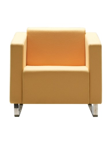 Fauteuil jaune moutarde au style contemporain. - Voo Voo