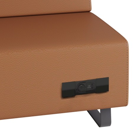 Détail connectique sur revêtement brun élégant. - Voo Voo