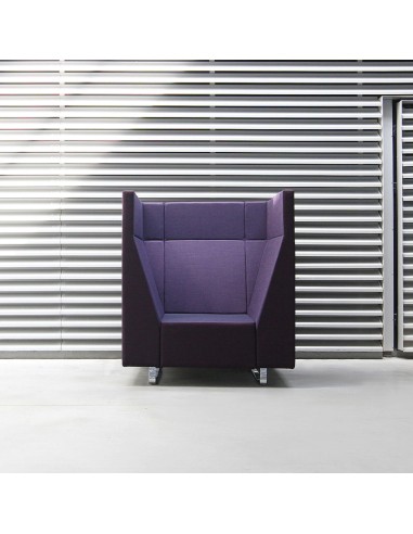 Fauteuil acoustique violet Voo Voo avec dossier capitonné. - Voo Voo