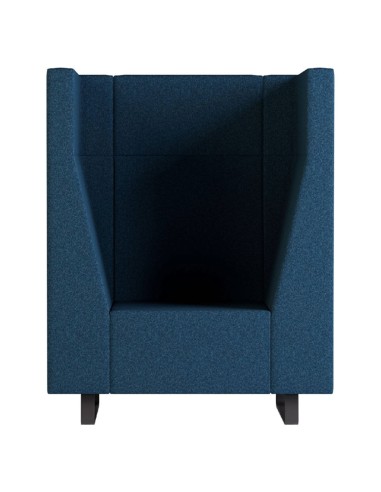 Fauteuil acoustique bleu foncé au design élégant et compact. - Voo Voo