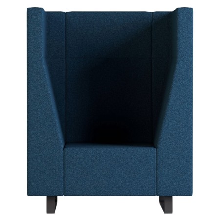 Fauteuil acoustique bleu foncé au design élégant et compact. - Voo Voo
