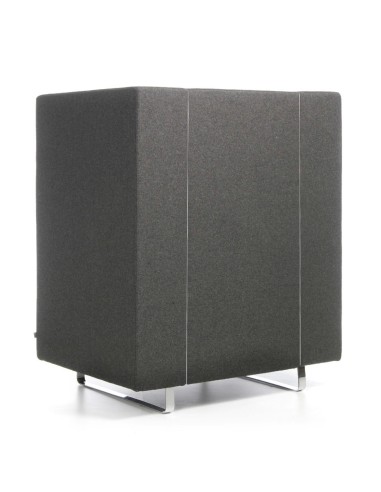 Module Voo Voo gris vu de l’arrière, présentant sa structure cubique. - Voo Voo