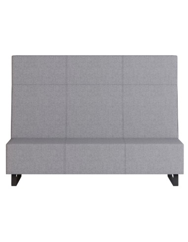 Banquette double Voo Voo High en tissu gris clair et noir, design épuré. - Voo Voo High