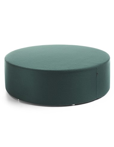 Grand pouf Rondo XL vert foncé sur sol clair. - Rondo XL