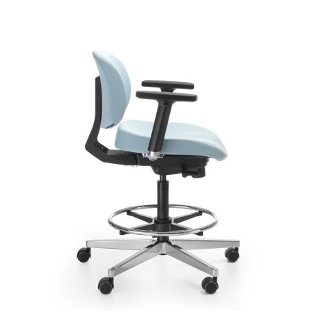 Tabouret haut assis-debout avec repose-pieds et accoudoirs Lift LF 10R