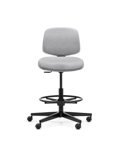 Chaise haute ergonomique Lift 10RE en tissu gris vue de face