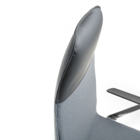 Chaise de bureau Lumi avec appui-tête intégré et dossier haut