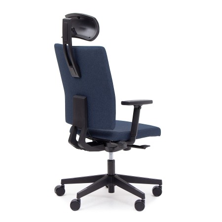 Fauteuil professionnel avec mécanisme synchrone réglable en hauteur MATE bleu foncé