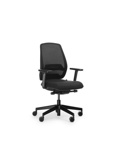 Chaise de bureau noire ergonomique pour poste de travail et open space MOMO 102