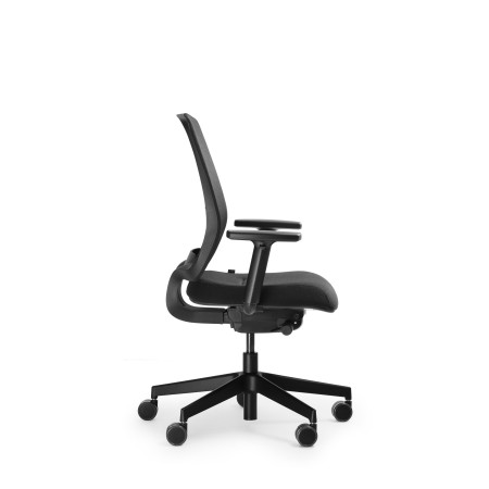 Fauteuil MOMO MO 102 Black avec accoudoirs – vue latérale droite