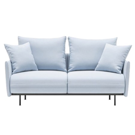 canapé professionnel 2 places bleu clair avec accoudoirs fins – Lotus